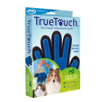 Перчатка "True Touch" для вычесывания шерсти кошек и собак